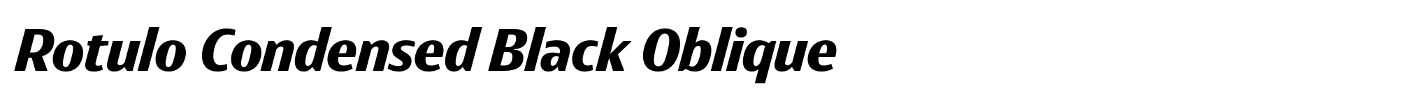 Rotulo Condensed Black Oblique image